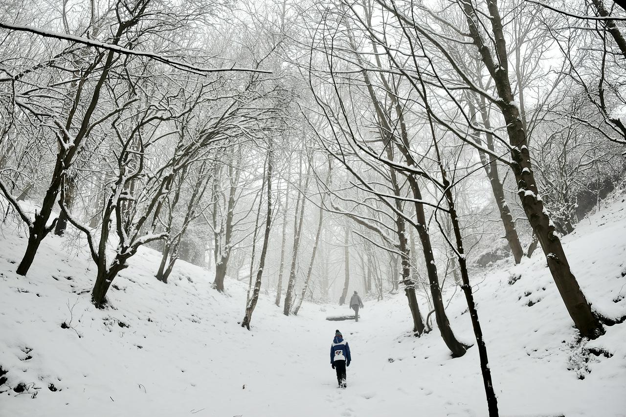 The first footprints in the snow